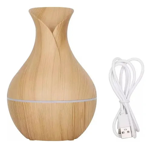 HUMIDIFICADOR - DIFUSOR DE AROMA JARRA TIPO MADERA