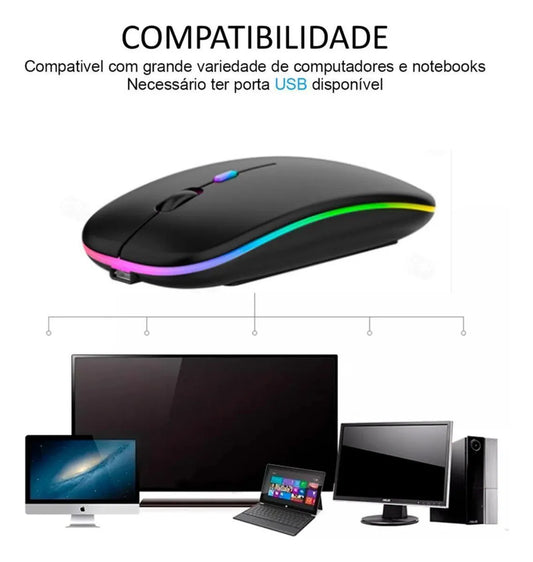 Mouse inalambrico Bluetooth Recargable