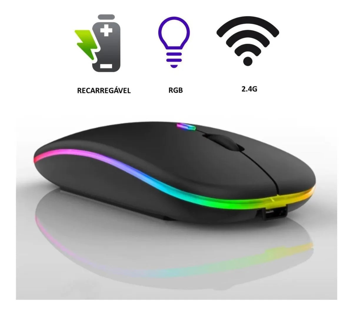 Mouse inalambrico Bluetooth Recargable